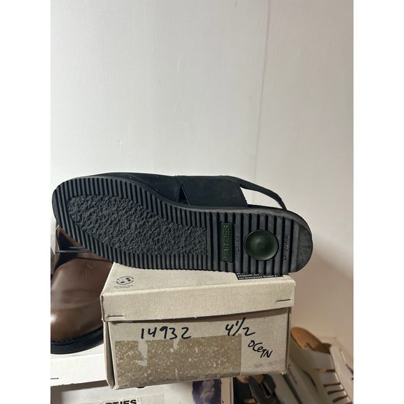 Vintage Hartjes Women's Sling-back Ocean Blue‎ Nubuck Sandals 14932 - Picture 3 of 3